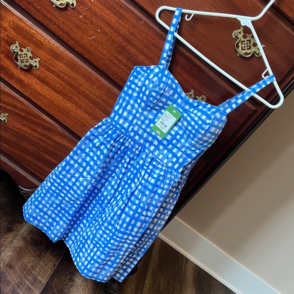 Lilly Pulitzer Ardleigh Dress Blue and White Checkered Dress